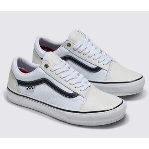 Vans Skate Old Skool Leather White  Size 10